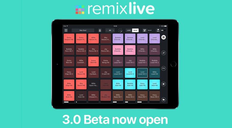 Remixlive iOS goes Fingerdrumming