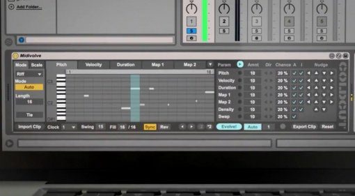 Coldcut MidiVolve - Arpeggiator, Riff Generator und Sequencer für Live