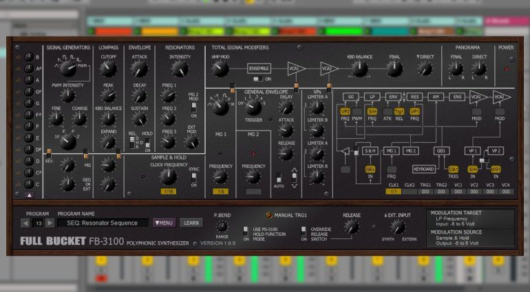 Full Bucket Music FB-3100 - Korg PS-3100 Emulation für Windows