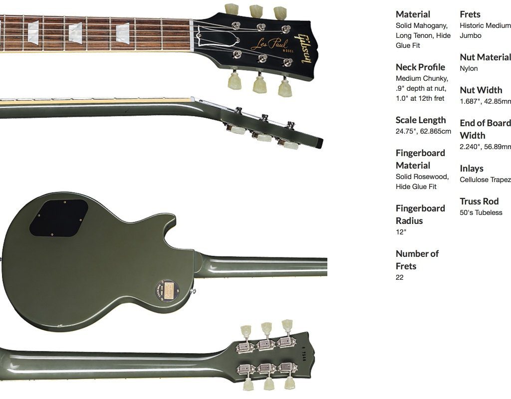 Gibson Les Paul Standard Oxford Gray product page