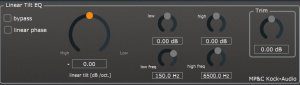 MKOCK tilt EQ Plug-in GUI