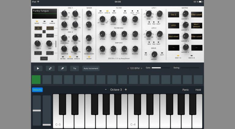 BeepStreet Zeeon Synthesizer - Analog Modelling für das iPad