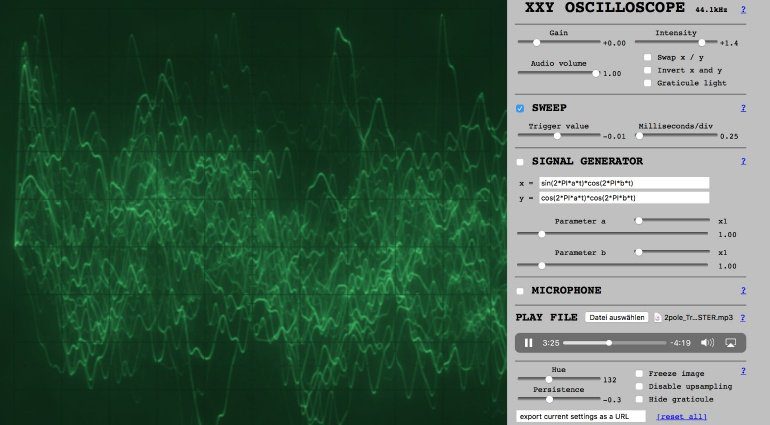 XXY Oscilloscope - das kostenlose Messgerät im Browser