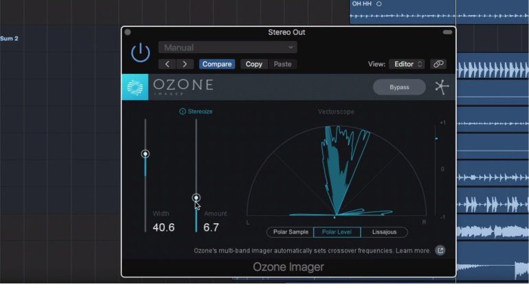 iZotope Ozone Imager Freeware Plug-in GUI