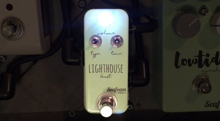 Seafoam Pedals Lighthouse Boost Pedal Front