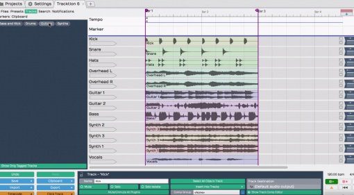 Tracktion T6 Free GUI