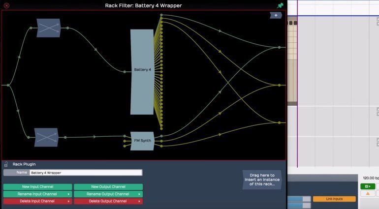 Tracktion T6 Free GUI Rack Routing