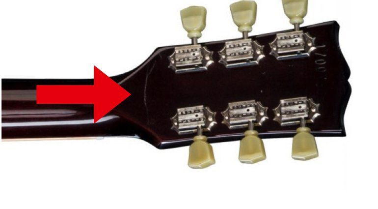 Gibson Les Paul Traditional 2018 gebrochene Kopfplatte beschädigt