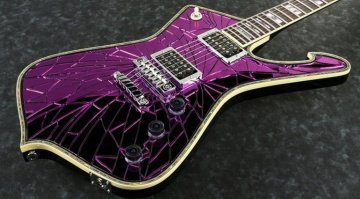 Ibanez PS2CM Paul Stanley limited editionwith purple cracked mirror finish