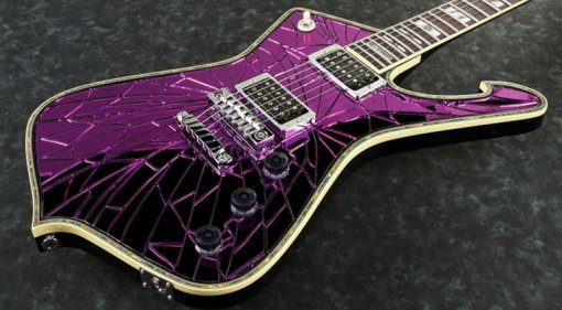 Ibanez PS2CM Paul Stanley limited editionwith purple cracked mirror finish