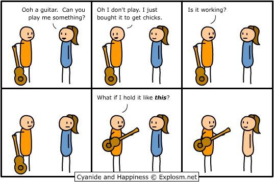holding a guitar is like turning an on off switch for getting laid copy