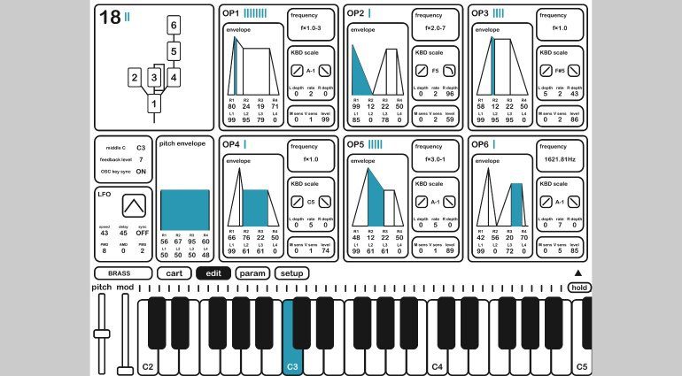 Ryouta Kira KQ Dixie - Yamaha DX7 als iOS App