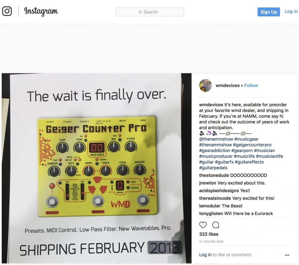 NAMM 2018 WMD Geiger Counter Pro endlich nach 7 Jahren gearnews.de