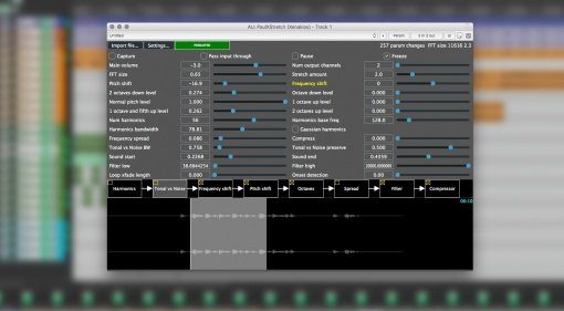 PaulXStretch PLug-in VST GUI