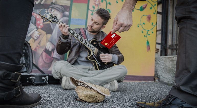 kreditkarte straßen musiker london