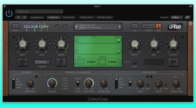 U-he Colur Copy Delay ist jetzt in der Public-Beta-Phase.