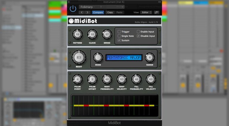 Robby Kilgore MidiBot - Melodien aus dem Plug-in