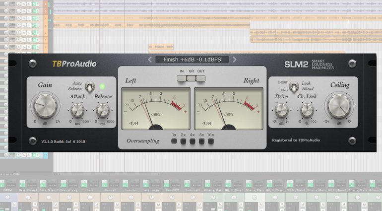 TBProAudio SLM2 Maximizer Plug-in GUI