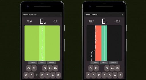 JSplash Bass Tuner BT-1 App GUI Android iOS