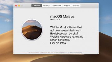 macOS Mojave ist da. Doch welche Musik-Hard- und Software läuft damit?