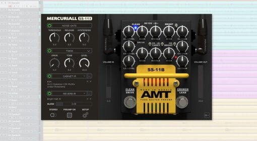 Mercuriall Audio AMT SS-11X Preamp Pedal Plug-in GUI