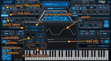 U-He Hive lernt Wavetable-Scanning und -Morphing