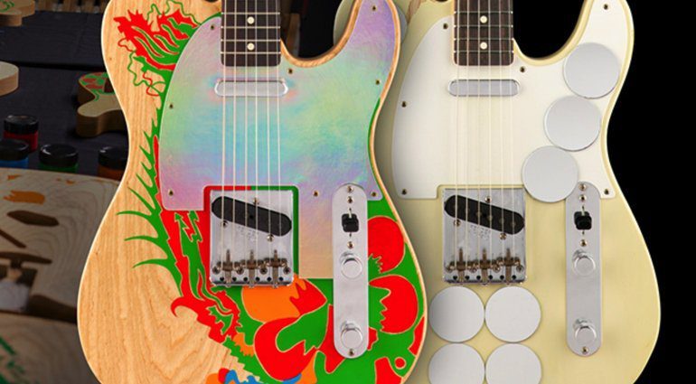 Fender-Jimmy-Page-Mirrored-and-Dragon-Telecasters-Masterbuilt-by-Paul-Waller