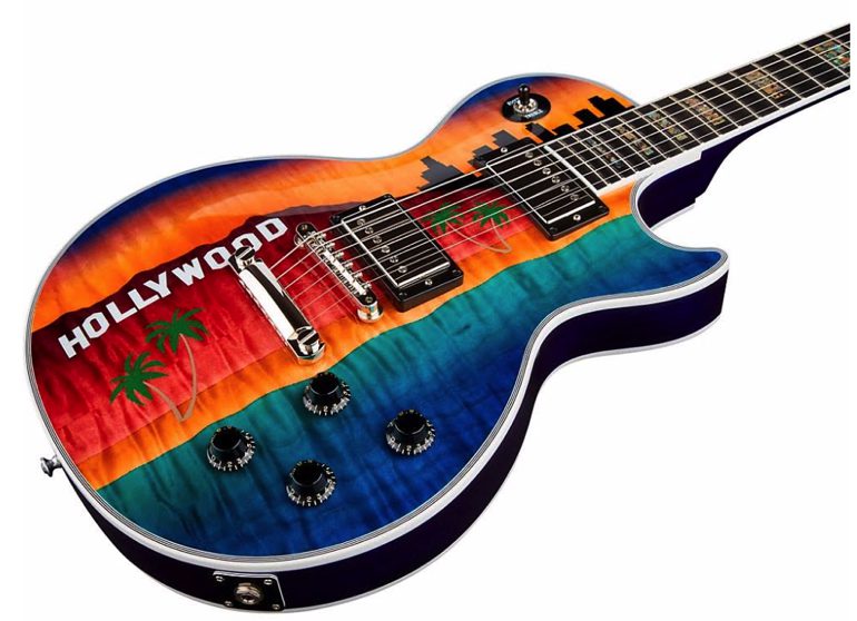 Guitar Center Gibson Les Paul Custom celebrates new Hollywood store