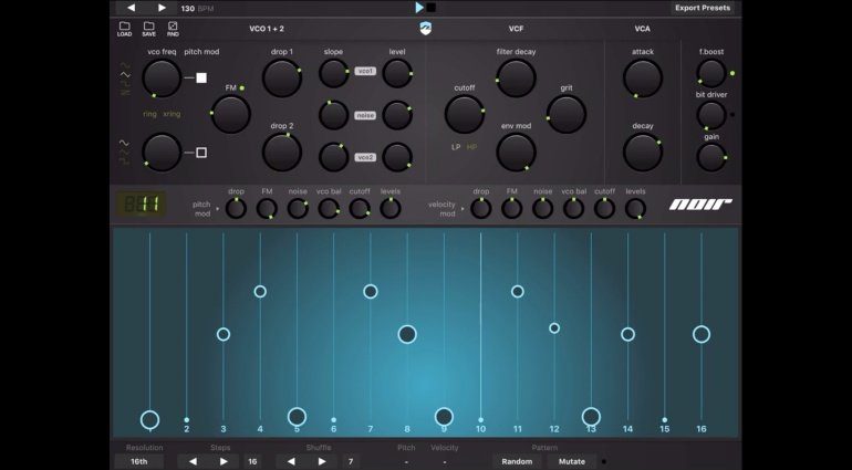 Ruismaker Noir: der Beat- und Bass-Synthesizer für iOS