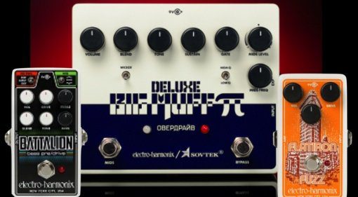 Electro-Harmonix-Sovtek-Deluxe-Big-Muff-Pi-Nano-Battalion-amp-Flatiron-Fuzz