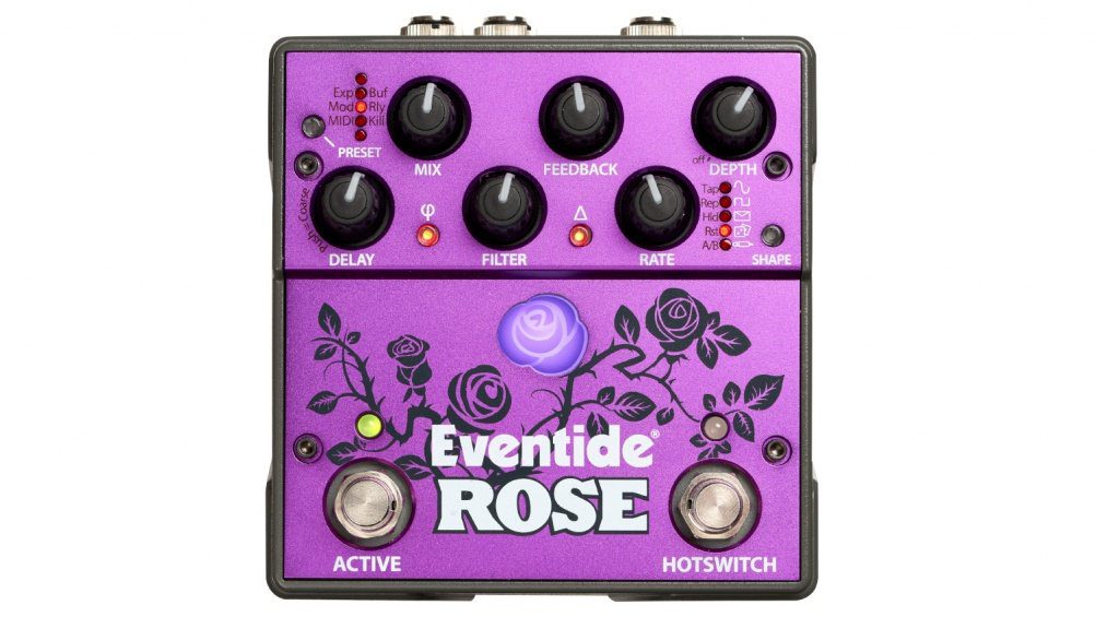 Eventide Rose Digital Delay Effekt Pedal Oberseite