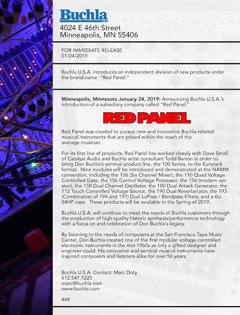 Buchla registriert Red Panel