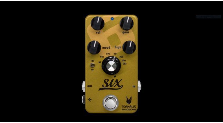 Tsakalis Audio Works Six Overdrive Booster Distortion Pedal