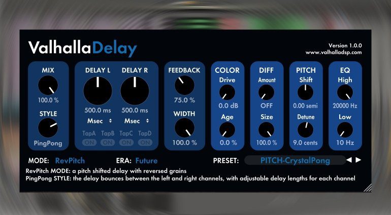 ValhallaDSP ValhallaDelay - ab sofort Verfügbar!