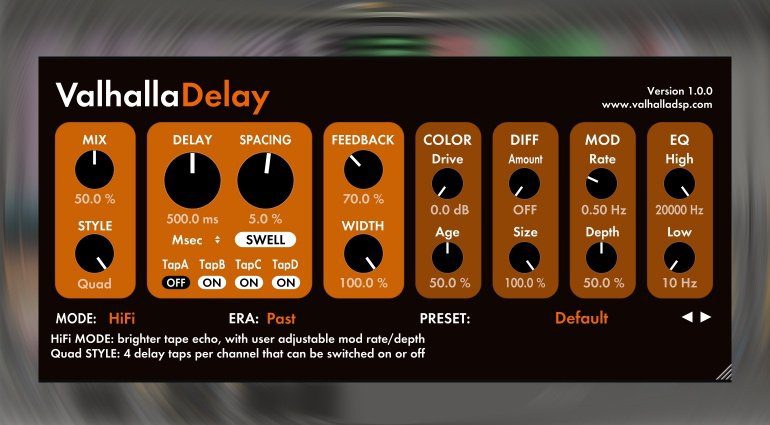 ValhallaDSP ValhallaDelay - ab sofort Verfügbar!