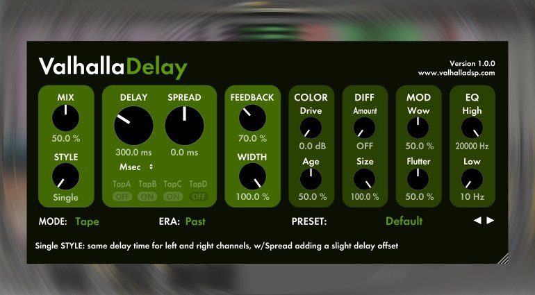 ValhallaDSP ValhallaDelay - ab sofort Verfügbar!