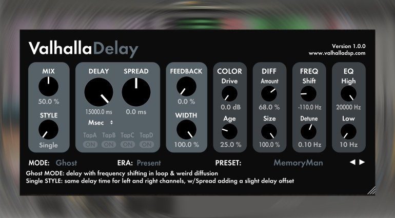 ValhallaDSP ValhallaDelay - ab sofort Verfügbar!
