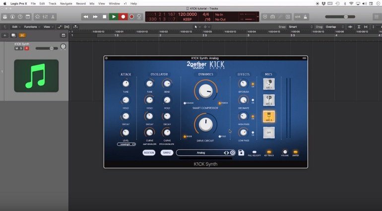 2getheraudio K1CK - günstiger Software Kick Synthesizer mit vielen Extras