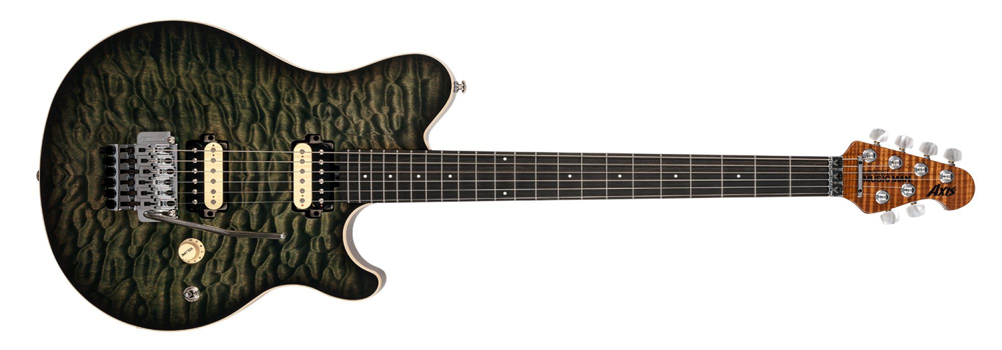 Ernie Ball Music Man Axis in Predator Green Quilt