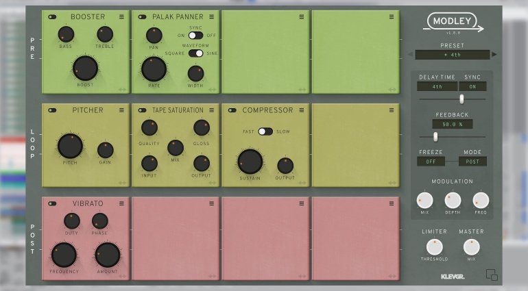 Klevgränd Modley - ein Modulations-Delay Effekt mit etlichen Inserts