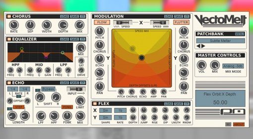 Psychic Modulation VectoMelt - ein Plug-in mit VHS, Flow, Flutter und Drifting