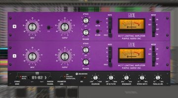 Brainworx emuliert mit Purple Audio MC77 einen aufgemotzten 1176 Kompressor