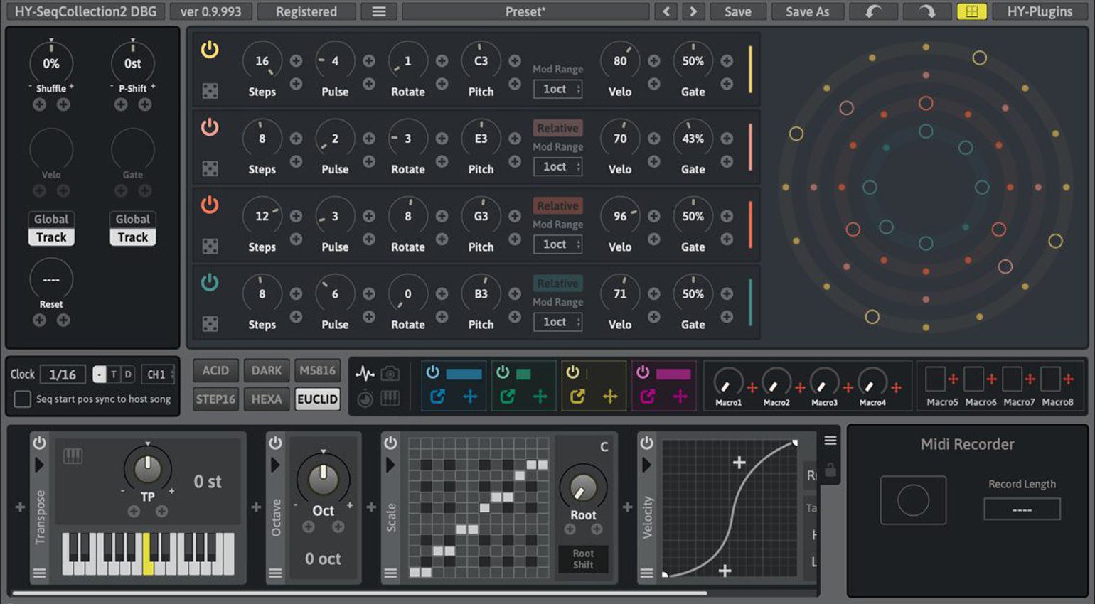 HYPlugins HYSeqCollection2 Sechs Sequencer plus MIDI FX/Recorder
