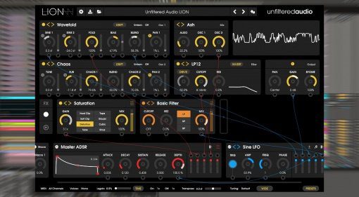 Unfiltered Audio Lion - modularer Software Synthesizer nach BYOME Art