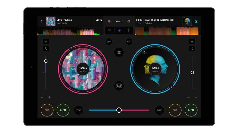 Pioneer WeDJ Android mit DDJ-200 Layout