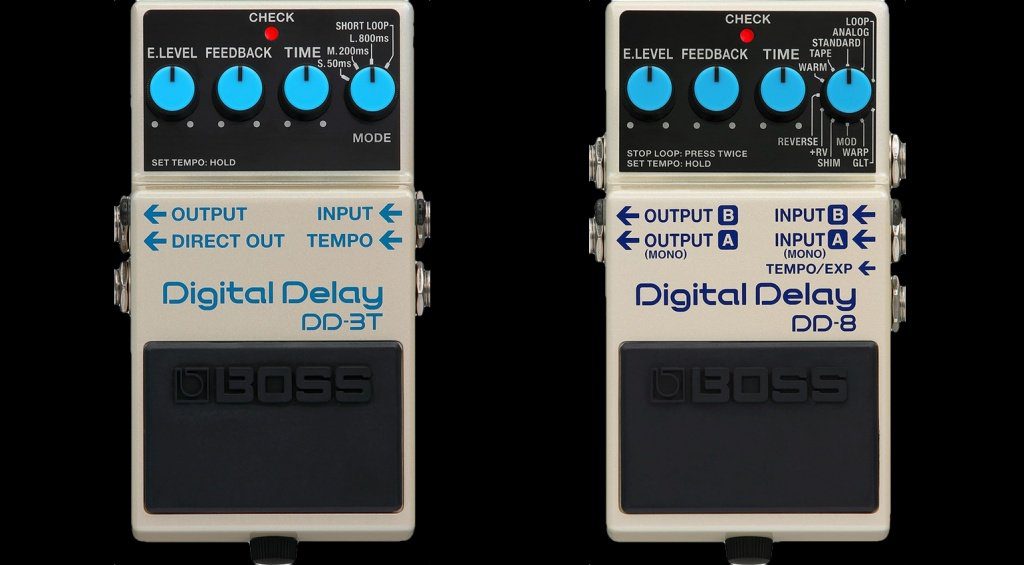 Legendäre Effektpedale: Boss DD-3T DD-8 Digital Delay Front