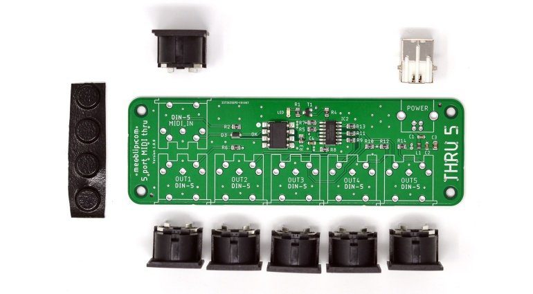 MeeBlip thru5 MIDI Splitter Kit