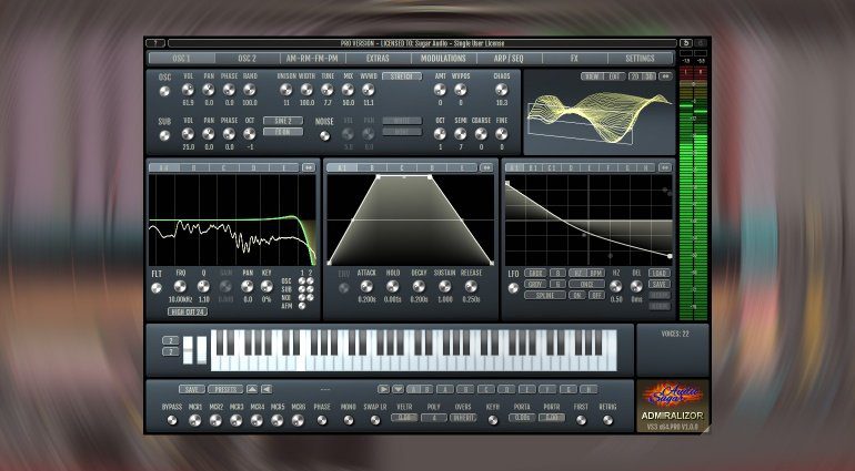 Sugar Audio Admiralizor: ein Wavetable Synthesizer mit MPE Support und einiges mehr