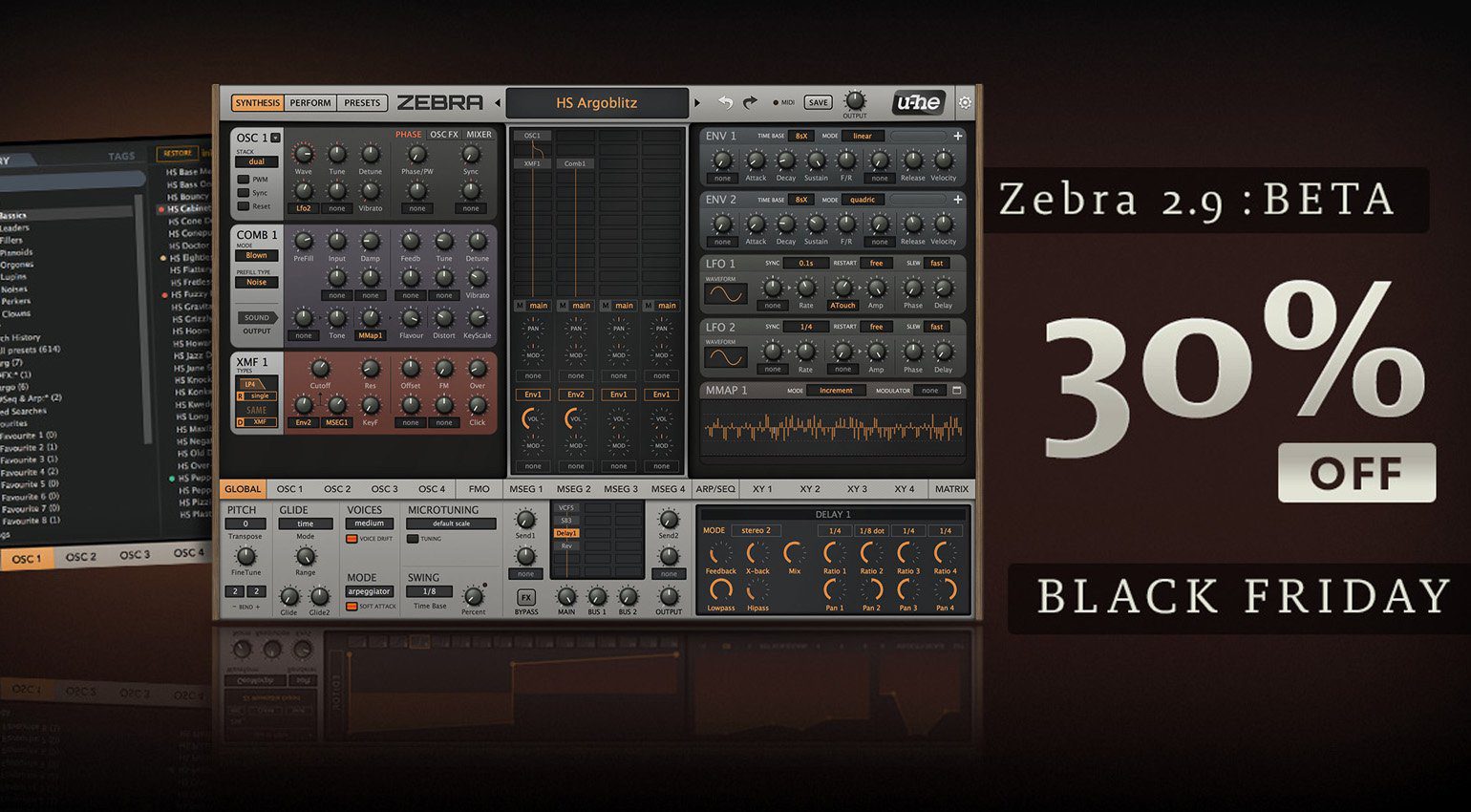 U-He Zebra 2.9 Synthesizer mit neue Funktionen und Black Friday Rabatt - Will Uh E Have Black Friday Deals Urs Heckmann