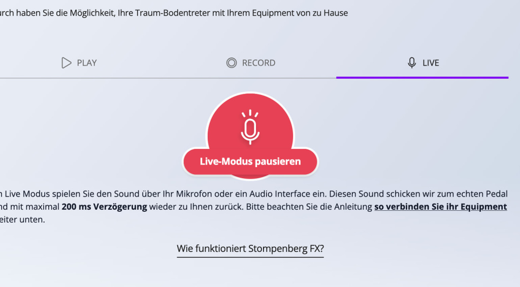 Der Live-Modus ist aktiv!